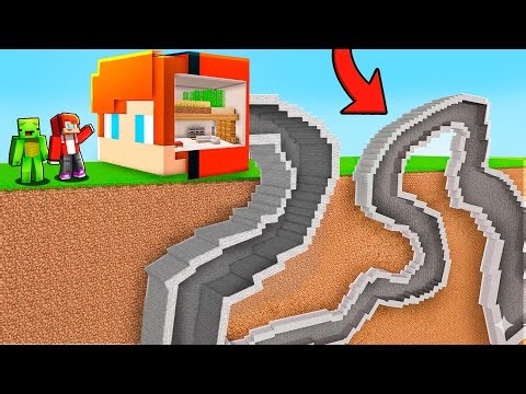 Mikey found SECRET TUNNEL inside JJ HEAD in Minecraft (Maizen)