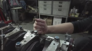 Diesel Engine Overhaul and Rebuild. Repair of the tractor engine