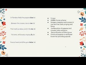 In Flanders Field Analysis