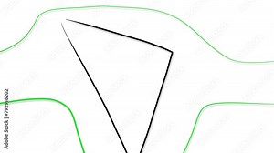 A pyramid and a rectangle appear and enlarge on the screen. They are surrounded by two colored energy fields or bands.