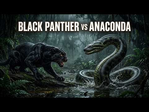 Black Panther vs Anaconda: The Deadliest Jungle Battle Ever? | Roaring Creatures