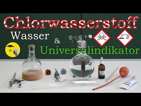 Chlorwasserstoff mit Wasser & Universalindikator