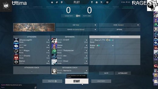 VLX Open tourney RAGE vs Ultima