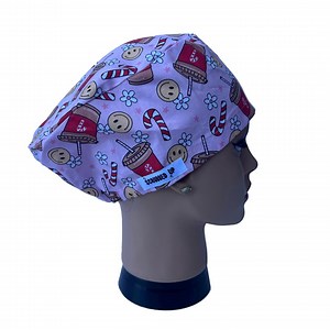 Christmas Coffee Scrub Cap: Adjustable Surgical Hat for Women - Etsy UK