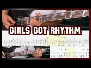 Ac/Dc - Girls Got Rhythm Guitar with Tabs [Lesson, Tutorial, Riffs and Solo]