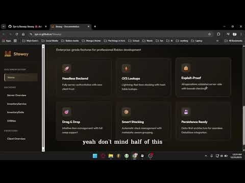Stoway - Custom Inventory System (Updated Showcase)