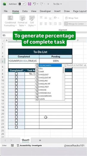 How To Create Dynamic To-Do List In Excel ‼️