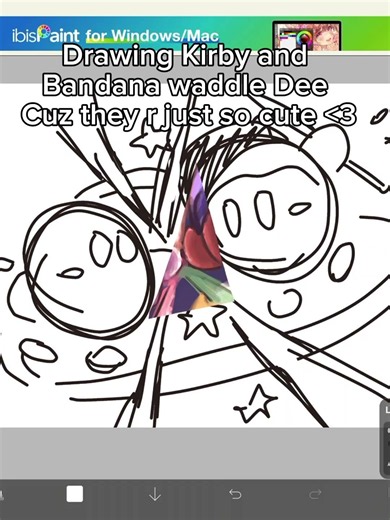 drawing kirby and bandana waddle dee’s power of friendship! #kirby #kirby #art #drawing #digitalart
