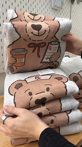 Come make and pack a wholesale order for these Pharmacy Teddy Crewnecks!🤍 🏷️ #tshirtbusiness #wholesaleorder #pharmacy #pharmacytechnician #pharmacists | Megannco