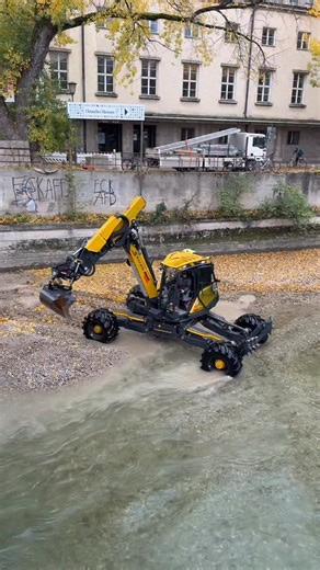 108K views · 178 reactions | Caught the yearly river cleanup happening in Munich, Germany. I could watch this for hours! Voiceover by our amazing rickshaw tour guide Bernd. #construction #equipmentoperator #munichgermany | TOOLS by Design | Facebook
