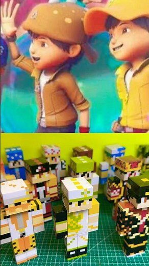 Kumpulan papercraft Minecraft boboiboy #shorts