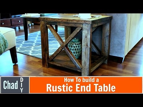 DIY Rustic Cross End Table