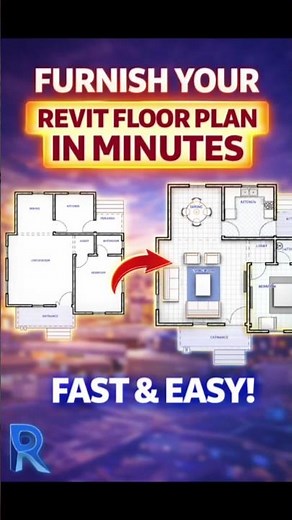 Furnish Revit Floor Plans FAST (Beginner Tutorial) #shorts #revit #revittutorial #floorplandesign