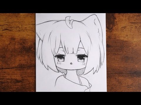 How to Draw an Anime Cat Girl: Anime Sketch Tutorial step by step