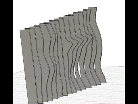 Use Fusion 360 to create a waved wall effect or Ripple effect easily to exporting to laser cutter