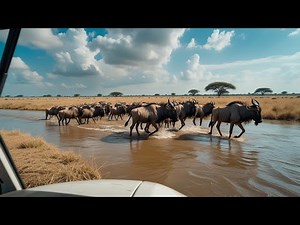 The Great Migration Begins! Wildebeest Herd Crosses River | African Wildlife Documentary
