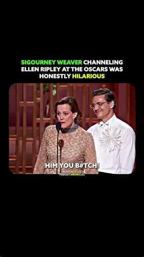 Sigourney Weaver channeling Ellen Ripley at the Oscars was honestly hilarious