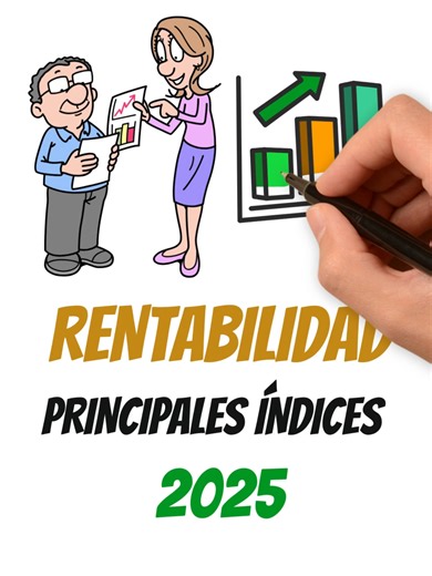 ÍNDICES 2025 📈 Claro que se puede conseguir un 10% de rentabilidad… y los datos lo demuestran. Los principales índices bursátiles han logrado cifras incluso superiores: • S&P 500: 16% • Eurostoxx 50: 18% • Nasdaq 100: 21% • DAX 40: 22% • Nikkei japonés: 28% • IBEX 35: 48% Invertir no va de adivinar el mercado, va de entender dónde estás poniendo tu dinero y pensar a largo plazo. 📘 Si quieres una guía para aprender qué es un índice y cómo invertir en ellos, escribe “guía” en los comentarios y t