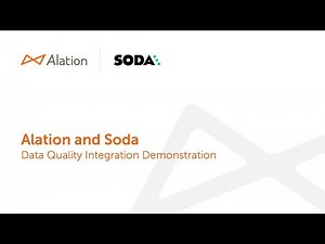 Alation and Soda: Data Quality Integration Demo
