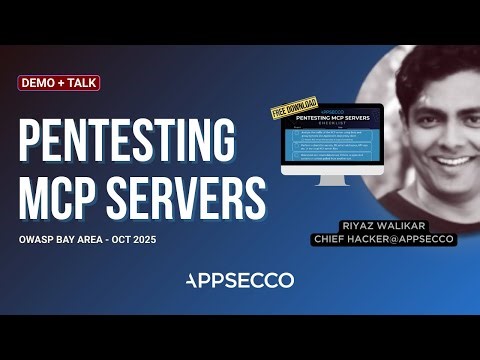 Pentesting MCP Servers: Live Demo & Attacks, (OWASP Bay Area Talk) #aisecurity #mcp #mcpsecurity