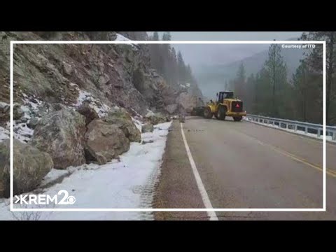 Idaho rockslide closes part of Highway 21