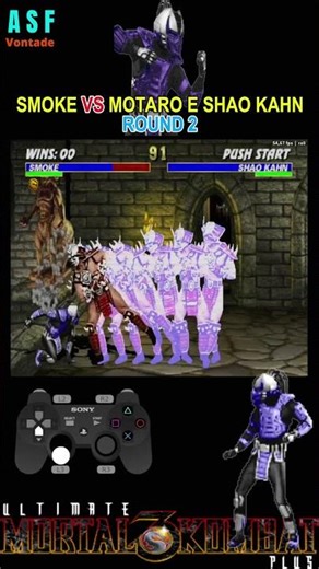 SMOKE VS MOTARO E SHAO KAHN ROUND 2 KOF99 #arcade #retrogames #umk3