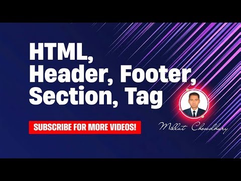 html, header nav footer, html full course, html css, html course, html tutorial