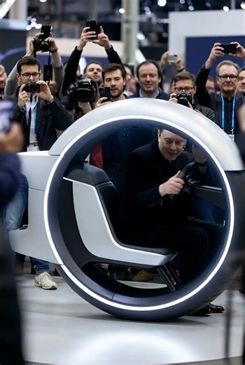 Elon Musk Amazed by Futuristic One-Wheel Motorcycle | Hyper-Realistic Concept