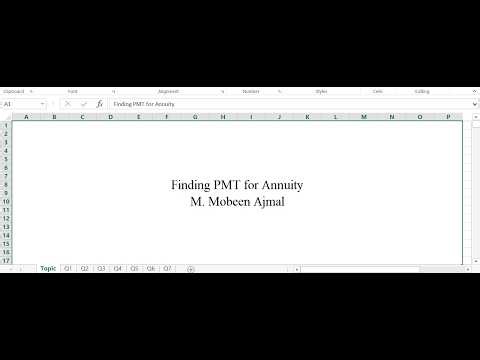 PMT of Annuity| Time Value of Money Explained | Finance Tutorial