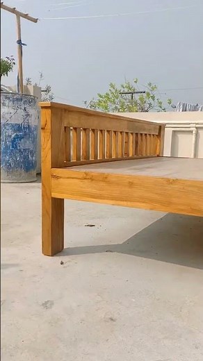 simple model low budjet teak wood cot#woodworks #woodenfurniture #woodencot