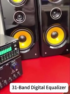 31-Band Digital Equalizer, Music Spectrum Indicator, Multiple with Remote Control & Audio Cable, 10 Preset Effect Outputs, Strong Sense of Rhythm, for Recording Studio