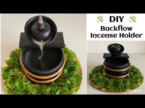 Backflow Incense Burner /DIY/ How To Make Backflow Smoke Fountain With Clay And Waste Material
