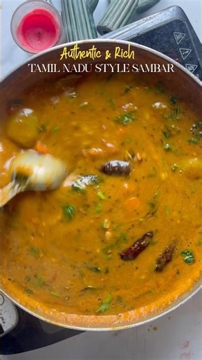 Tamil Nadu Style Sambar | Sambar recipe #shorts #youtubeshorts #sambar #tamilnadu #ytshorts