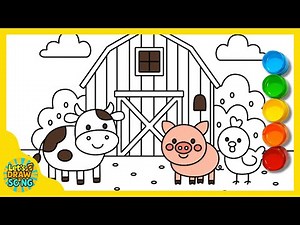 Old MacDonald Had a Farm 🐄 | Fun Animal Song! | Let's Draw a Song