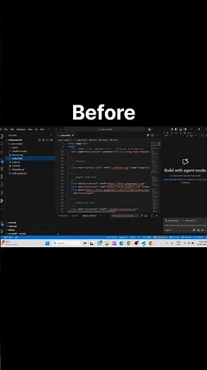 ✨ Before vs. After Website Transformation: HTML & CSS Magic! 💻🚀||#shorts #shortvideo