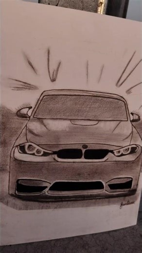 BMW M3 Car Drawing🌪️#shorts #viral #art