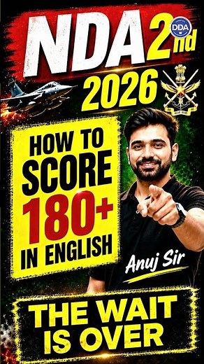 NDA 2 2026 English | How to Score 180+ in English | Anuj Sir #ndaenglish #nda #nda22026
