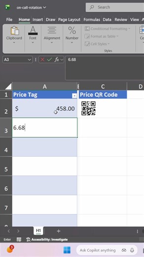 Create QR code in Excel. 📊💻🔥💸 #exceltricks #Excel #tricks #formulaone #exceltips #FORMULA #tips | Excel Tricks