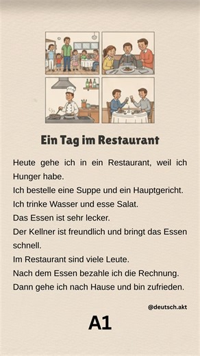Learn german : If you understand this text congratulation you're officially A1 Level in German #learn_german #deutschlernen #german #lesen #GermanA1 | Deutsch Akt