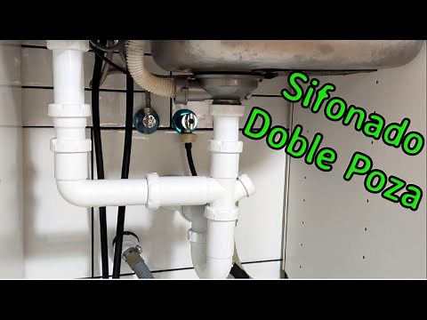 Double-bowl sink trap. How to install it step by step. Professional tips and tricks. #traps #drain