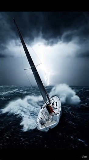 3.1K views · 15 reactions | ⚡ Racing the Storm!  A yacht pushes through towering waves as black clouds roll in. Lightning flashes, water crashes, and the crew fights to hold the line. When the sea tests your courage… only true sailors stay on course. ⚓ #Sailing #RacingTheStorm #AdrenalineSailing #OceanPower #EpicSailing | Love Sailing | Facebook
