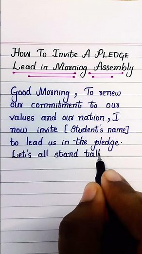 Morning Assembly PLEDGE ANCHORING #shorts #morningassembly #pledge #anchoringscript