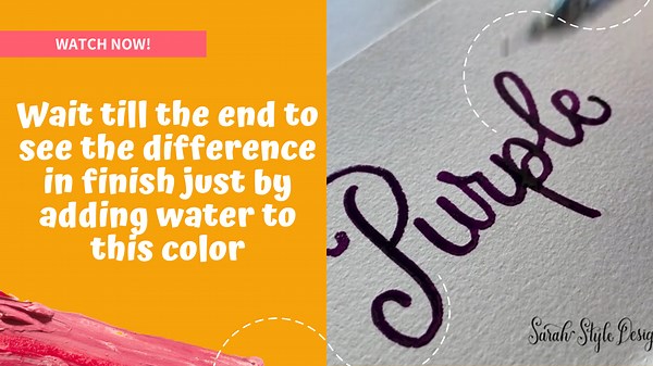 Wait till the end to see the difference in finish just by adding water to this color