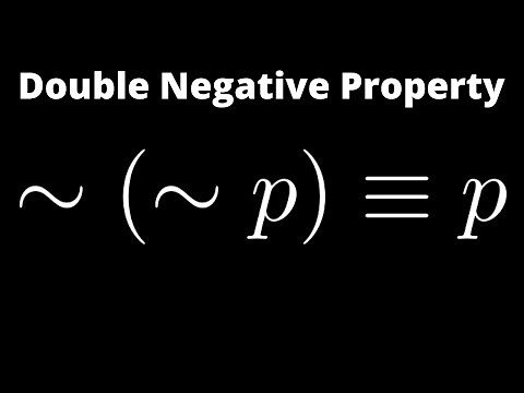 Verify the Double Negative Property ~(~p) = p by Constructing a Truth Table