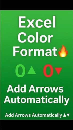 Colorful Custom Number Format in Excel 🔥 | Add Arrows ▲▼ Automatically!