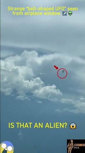 😱Alien UFO on Airplane Camera? Bell-Shaped Object Spotted in Sky 👽✈️ #spaceshorts #usa