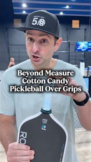 Loving the new cotton candy over grips from beyond measure pickleball ￼