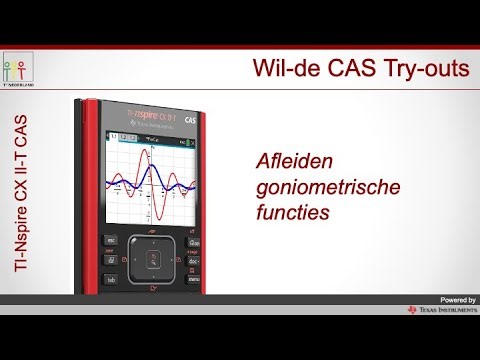 Afleiden goniometrische functies TI-Nspire CX II-T CAS