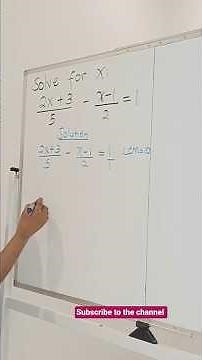 How to Solve Algebraic equations with Fractions.✍️✍️