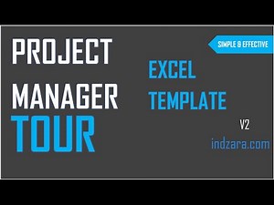 Project Manager Excel Template v2 - Tour